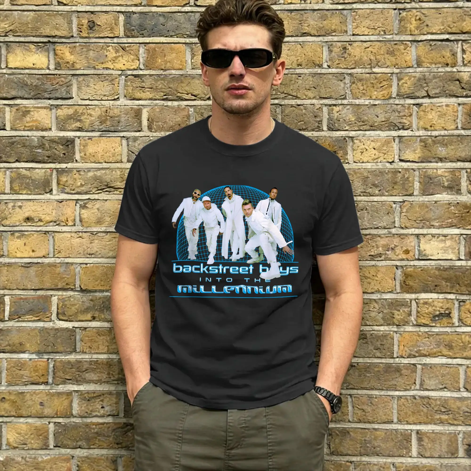 Backstreets Boy T-Shirts für Herren, Baumwolle, neuartige T-Shirts, Rundhalsausschnitt, Into The Millennium Tees, kurzärmelige Kleidung, 4XL 5XL – Detail 1