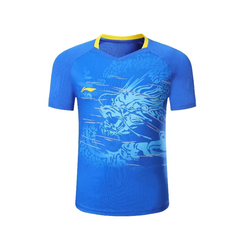 New Table Tennis Sportswear Badminton Short-sleeved Tops Competition Suits T-shirts Breathable Sweat-absorbent Deodorant