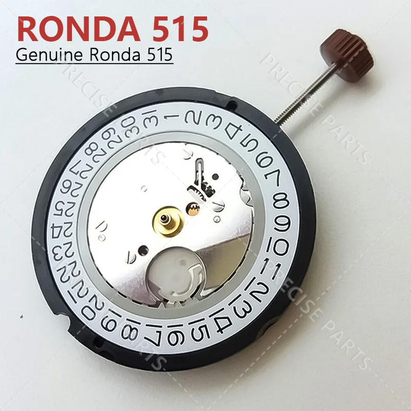 RONDA 515.24H movement  515-24H 11½''', 25.60 mm Multifunction 24 hours hand - GMT Date 3 hands