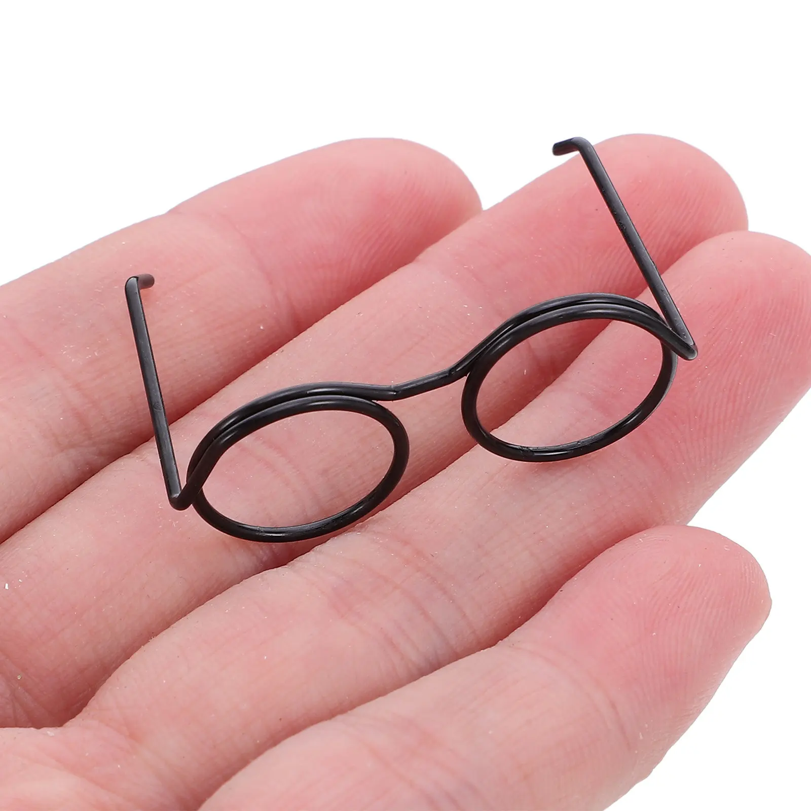 

50Pcs Lifelike Miniature Eyeglasses for Dollhouse Miniatures Wire Frames Craft Decoration Supplies Dollhouse