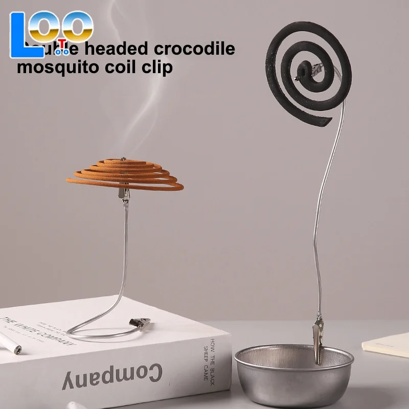 الفولاذ المقاوم للصدأ متعددة الوظائف علبة الرماد BaseMosquito لفائف حامل لفائف البعوض مع صينية طارد البعوض