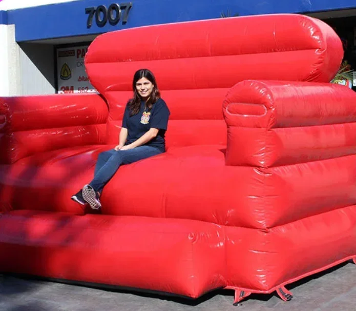 Huge Mall Inflatable Bouncy Sofa Chair For Advertising