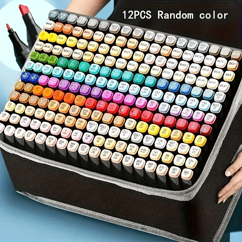 Professional Permanent Sketch Markers – Colored Dual-Head Set for Art Illustrations & School Supplies