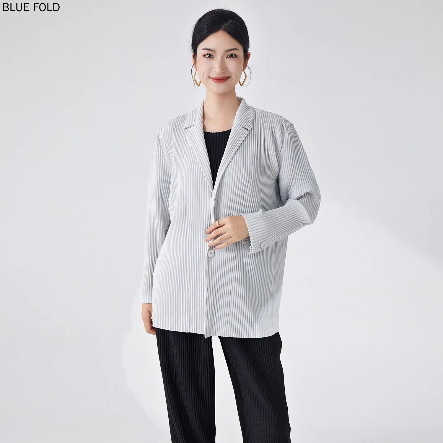

Miyake Autumn Suit Jacket Couture Men and Women with the Same Temperament Casual Cardigan Suit PLEATS Blazer Women