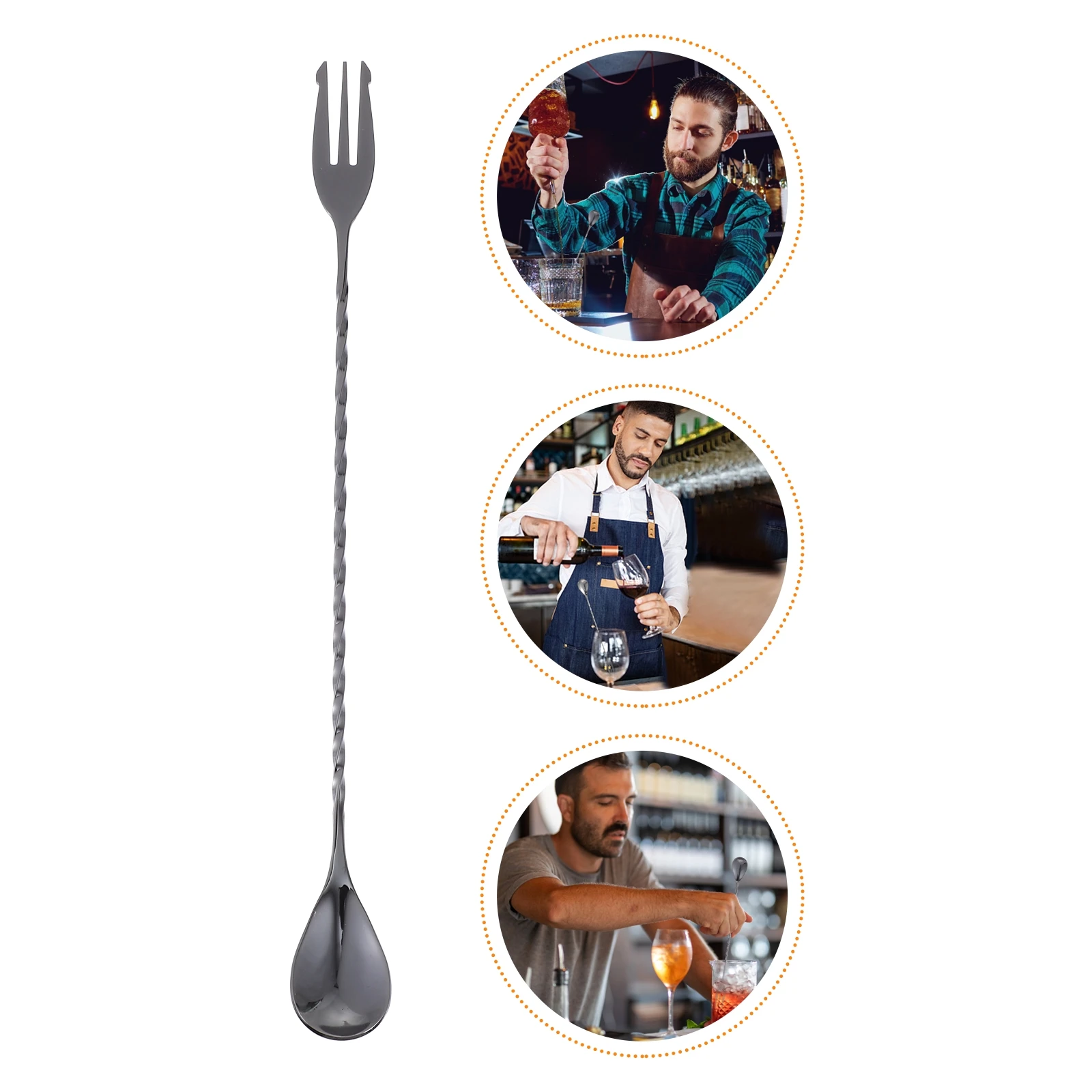 

Cocktail Stirring Long H Bar Tool Stainless Steel Cocktail Stirring Spoon Double Headed Mixer Bartending Kitchen Accessories