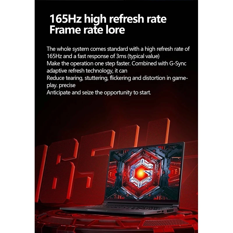 Xiaomi Redmi G Pro 2022 Laptop AMD R7 6800H 16G/32 RAM 512G/1T SSD Geforce RTX3060 GPU Notebook 2.5K 240Hz 16\'\' Game Notebook PC