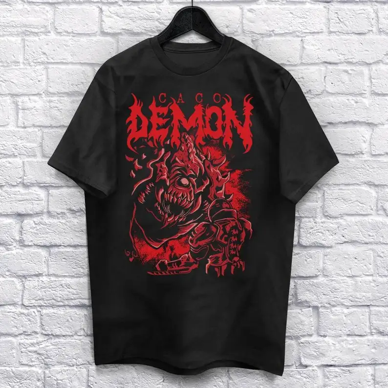 Great Demon T-Shirt Unisex (For Men and Women) Hell Shirt Heavy Metal Shirts. Metalhead Shirt Music Tee Retro Gaming