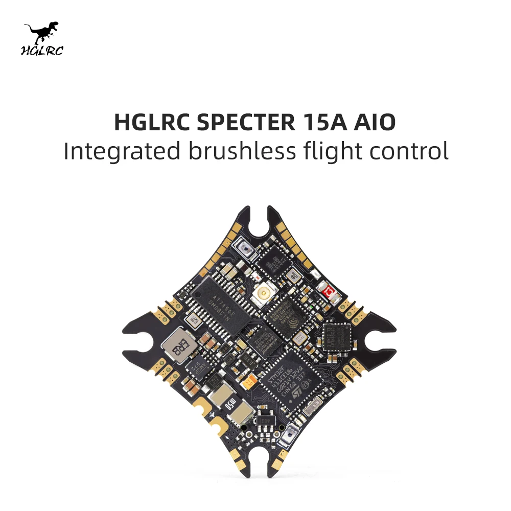 

HGLRC SPECTER 15A AIO MPU6000 F411 Flight Controller Bluejay 15A 4in1 ESC UARTS ELRS 2.4G RX 2-4S 25.5X25.5mm for RC FPV Drones