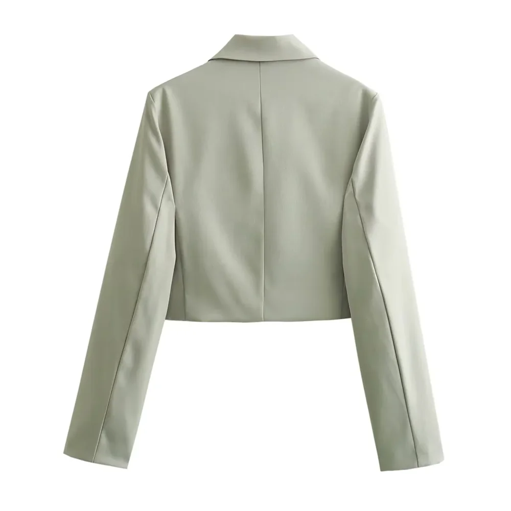 Kar&Otza 2024 Spring New Women\'s Loose Casual Pocket Decoration Short Jacket Coat High Waist Straight Leg Pants Set