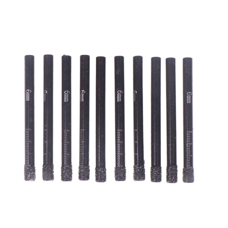 10pcs Dry Diamond Drill Bits Set For Drilling Granite/Mica/ 6mm Brazing Drilling Drill Bits Set Tools