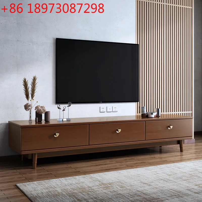 

Шкаф для телевизора из цельного дерева в скандинавском стиле, шкаф для хранения вещей для небольшой квартиры, шкаф для телевизора, деревянная сборка