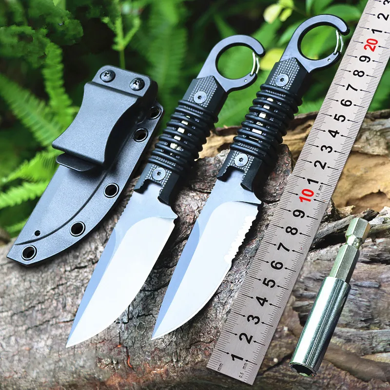 Free Wolf FX630 D2 Fixed Blade Knife Grass Fiber Nylon Handle EDC Camping Outdoor Survival Tactical Utility Hunting Knife EDC