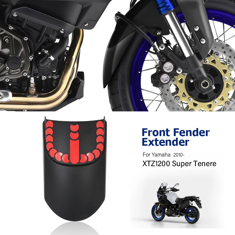 For Yamaha XTZ 1200 Super Tenere XT1200Z XT 1200 Z 2010-2023 Accessories Moto Front Fender Mudguard Extender Hugger Extension