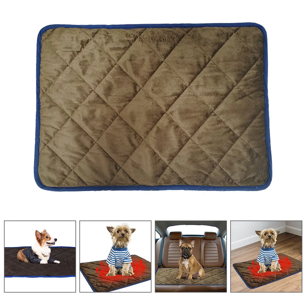 

Heated Pet Mat Self Warming Pet Bed Lightweight Portable Warm Blanket Insulated Reflective Heating Pad Anti Slip Outdoor Use