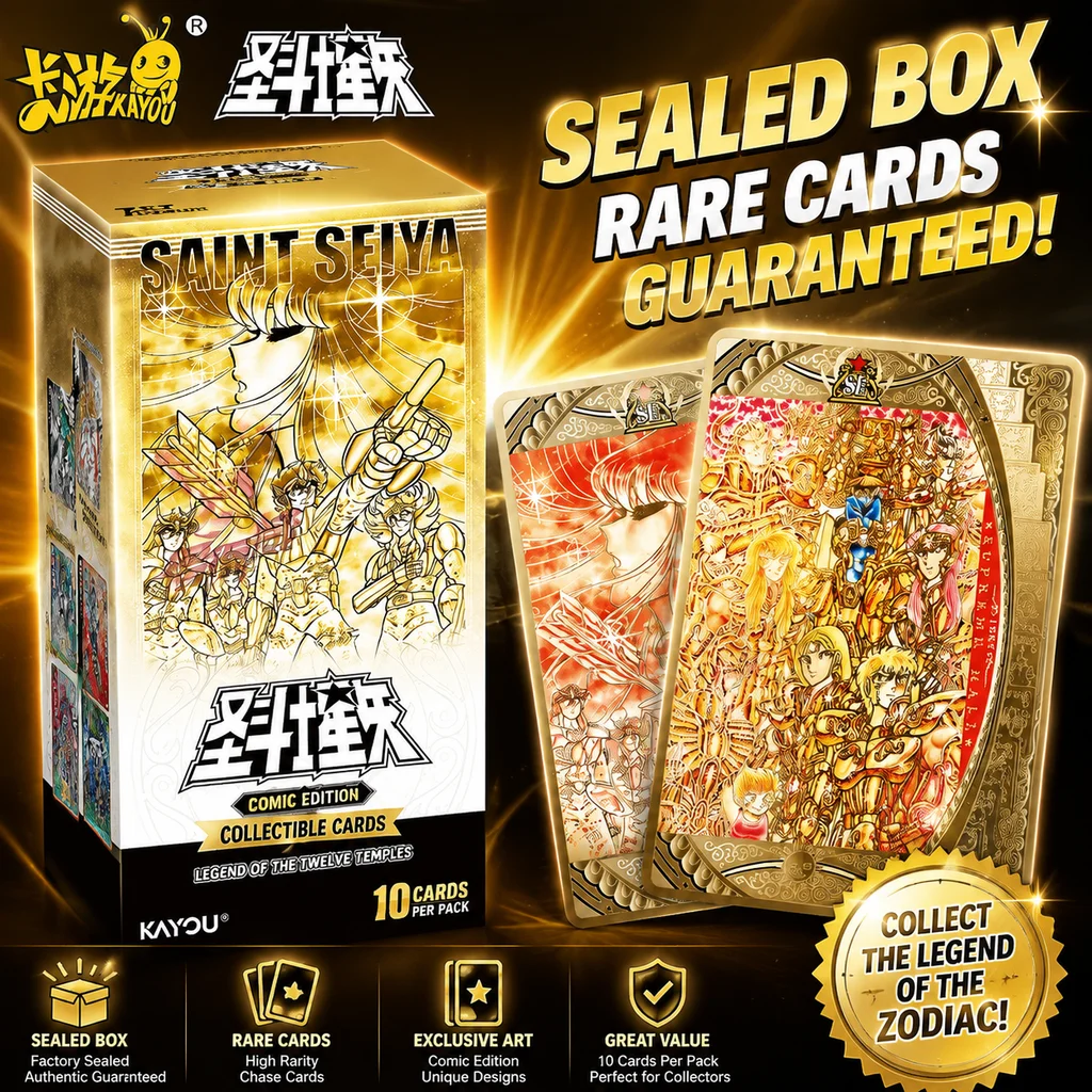 KAYOU New Saint Seiya Manga Edition Collectible Card Star Pack Japanese Anime Box Rare SE SA LSR LR SGR Collection Card Gifts