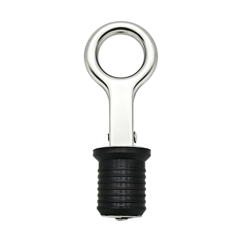 M68B 25mm Rubber Drain Plugs Expansion Insert with Stainless Steel Loop for Boat
