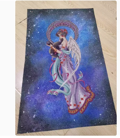 hand-painted experience flash cotton Cross Stitch Fabric Moon goddess forest not in stock Cross Stitch Aida