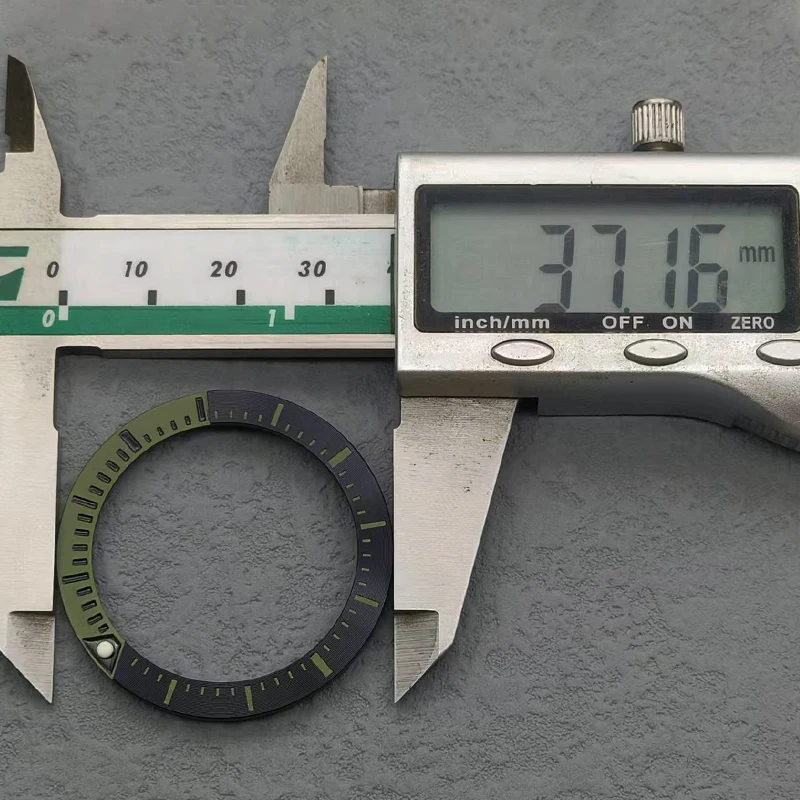 Mod 37.2mmx29.2mm Aluminum Flat Bezel Insert Ring Fits Aluminum Bezel Insert Spare Parts for Men Diving Watches