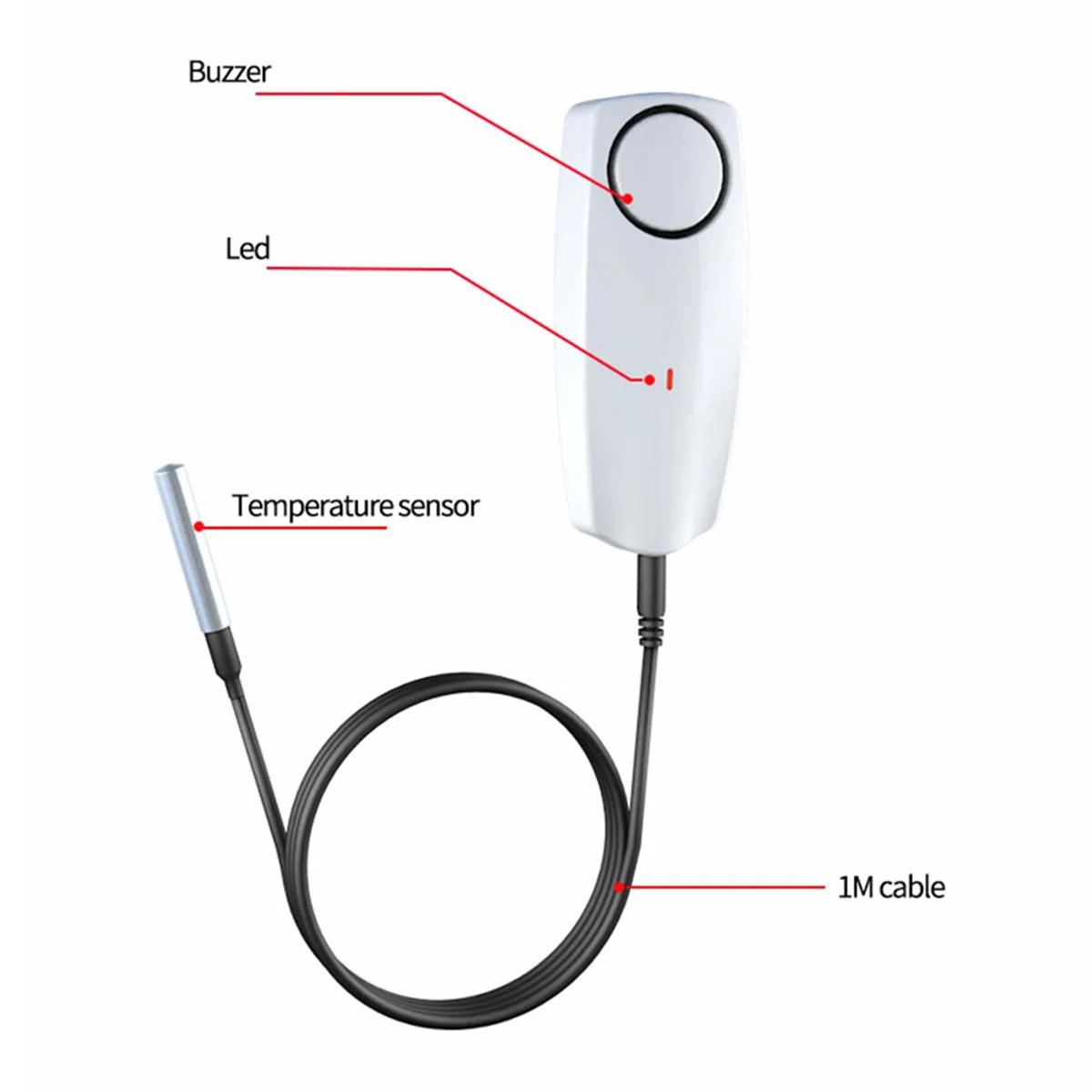 A04I Tuya Smart Zigbee Hygrometer Thermometer with External Temperature USB Charge or Rechargable Battery EU PLUG,A