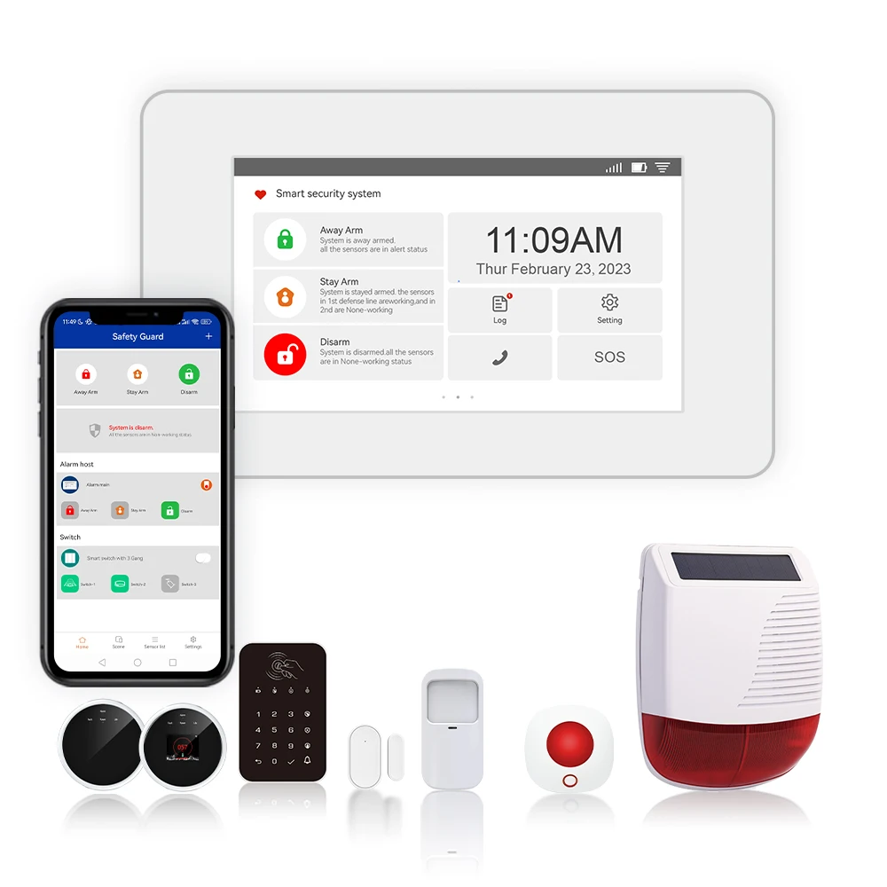 

2025 GSM WIFI Wireless Alarm System Home and House Safety Product Based on Safety Guard Mobile APP with CE Certification