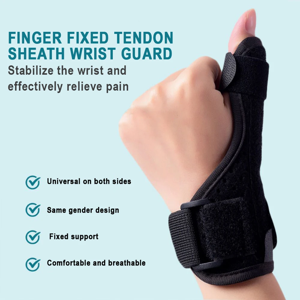 1 Person Thumb Splint Right and Left Hand, Reversible Thumb Support, Tendon Sheath Wrist Protection Thumb Sleeve