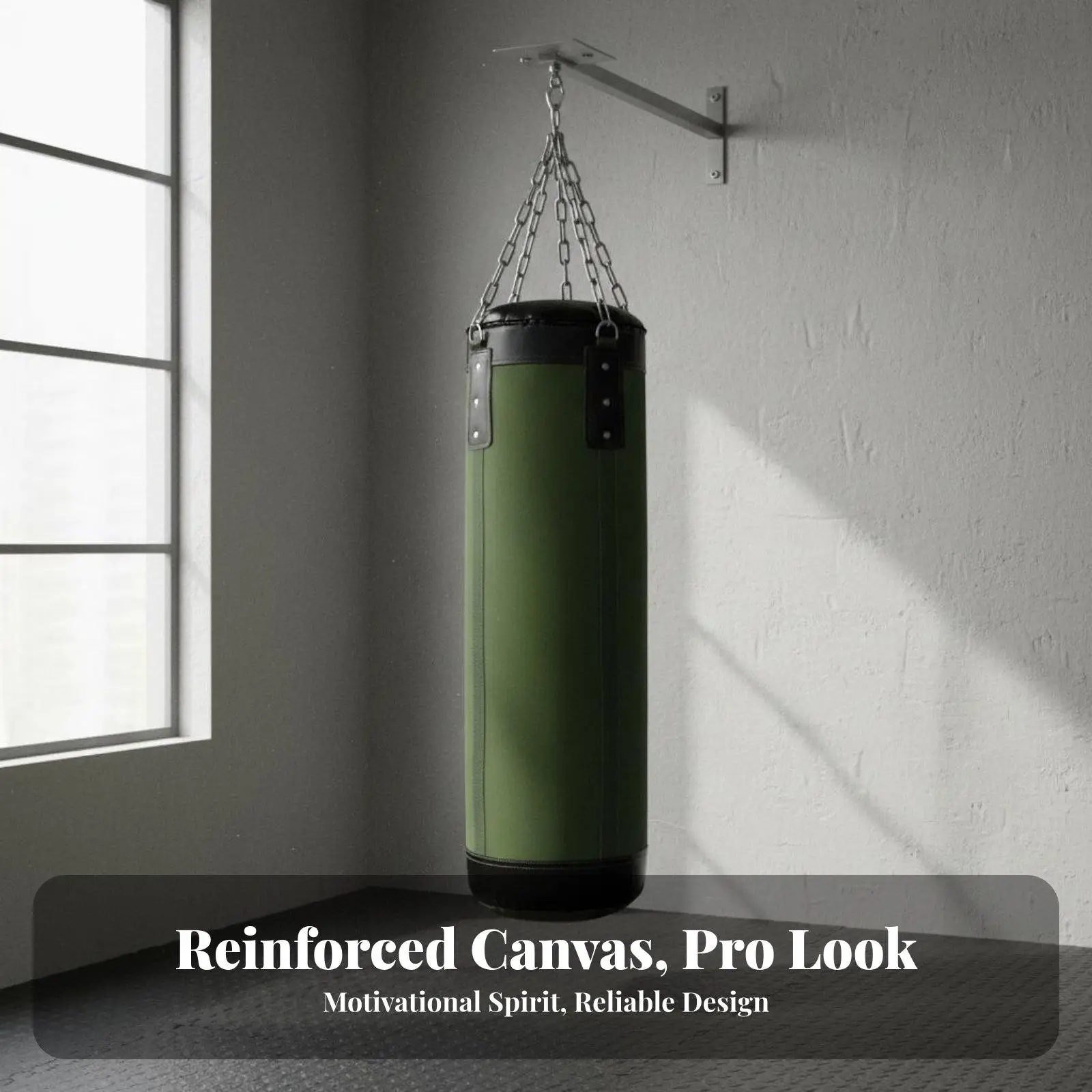 Heavy Duty Canvas Punching Dummy Hanging Sandbag Customizable Fill Reinforced Stitching for MMA Muay Thai Training