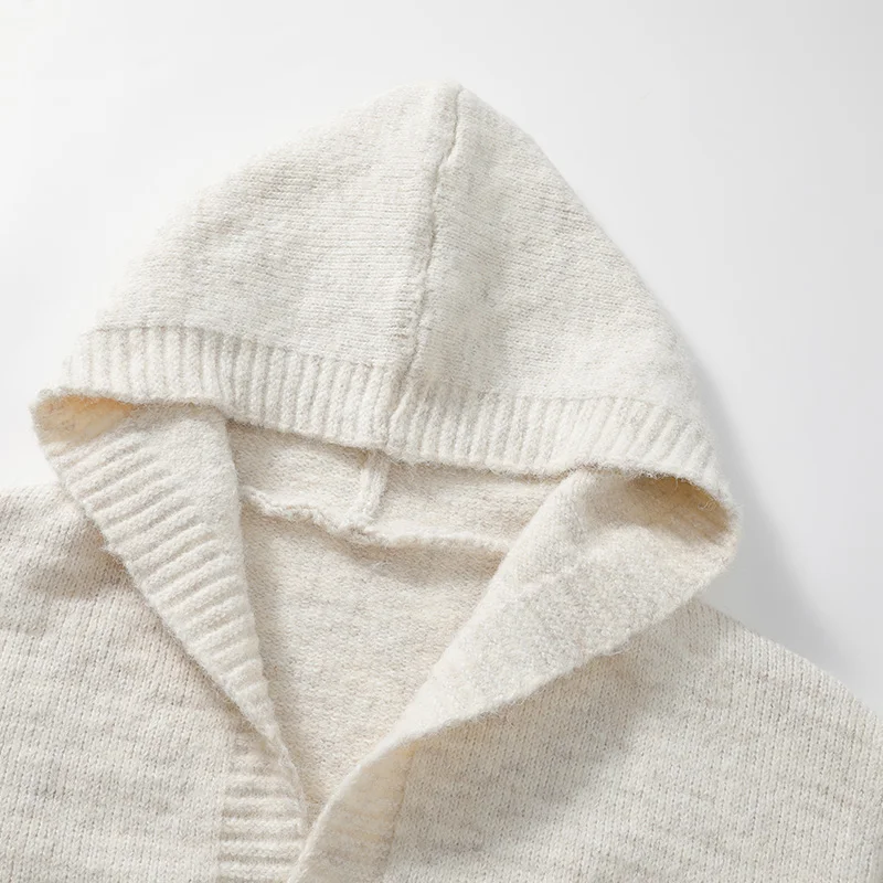 Men's Long-Sleeve Cardigan Sweater Classic V Neck Button Down Knitted Cardigan with Pockets Mens Cardigan Sweaters Cable Knit