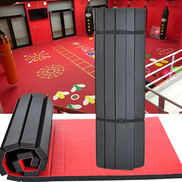 Factory High Quality Tatami Smooth Carpet Black Yellow Green Gym Red White Judo Taekwondo Blue Wrestling Style Surface Roll Mat