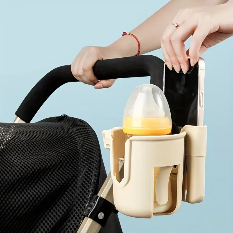 2-in-1 Universal Stroller Water Cup Holder And Phone Holder Universal Bottle Holder For Wheelchair stroller Accessories