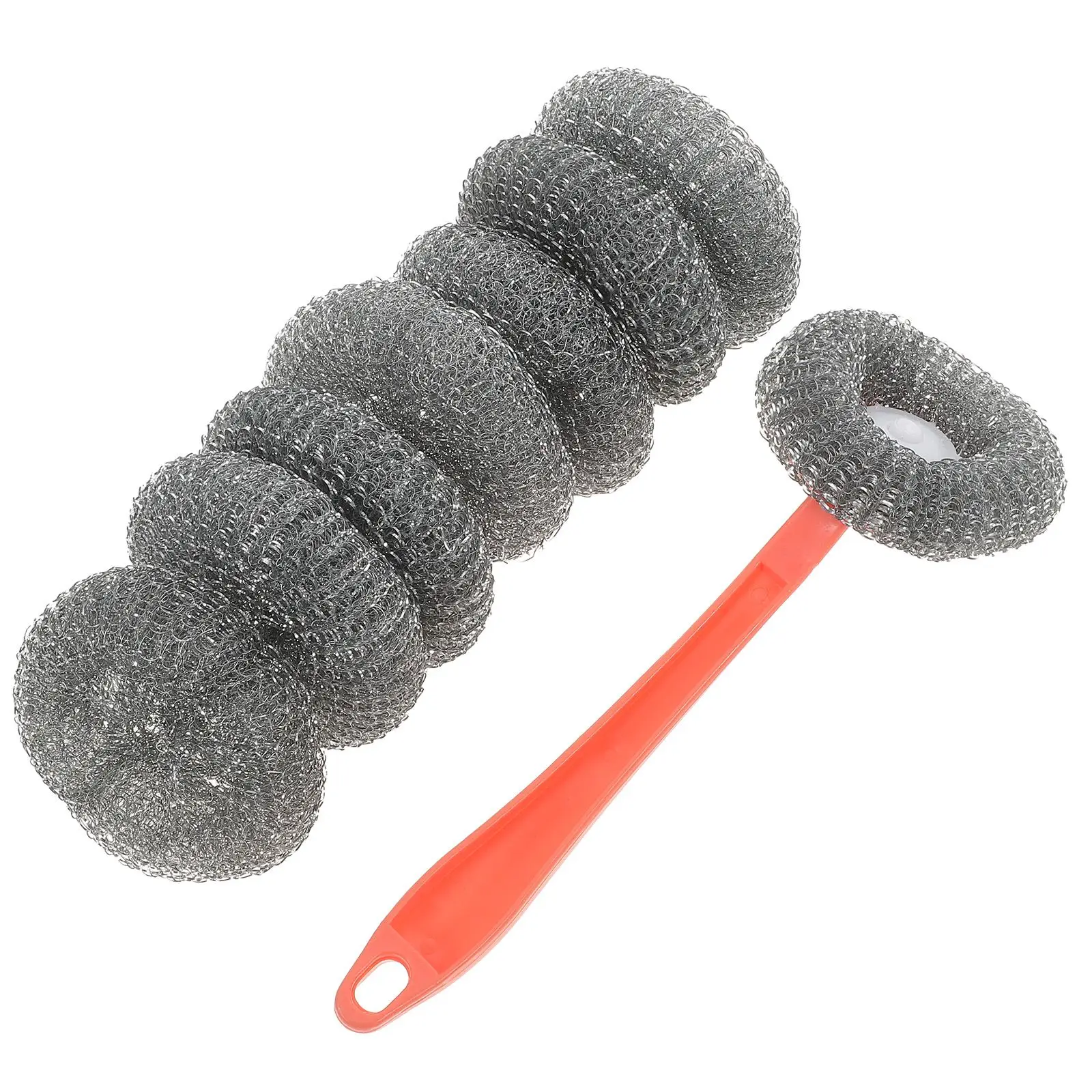 

Stainless Steel H le Kitchen Pan Stainless Steel Scrubber Brush Pot Brush Wire Ball Sponge Dish Pan Scrubber