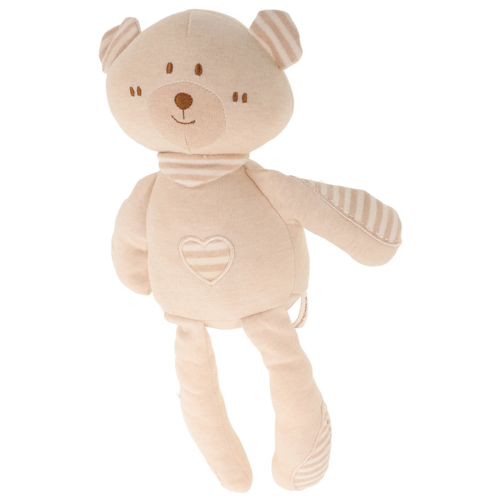 Cochoneta de peluche de juguete de algodón orgánico, animales para bebés, oso, lindos juguetes colgantes, Beige para recién nacidos