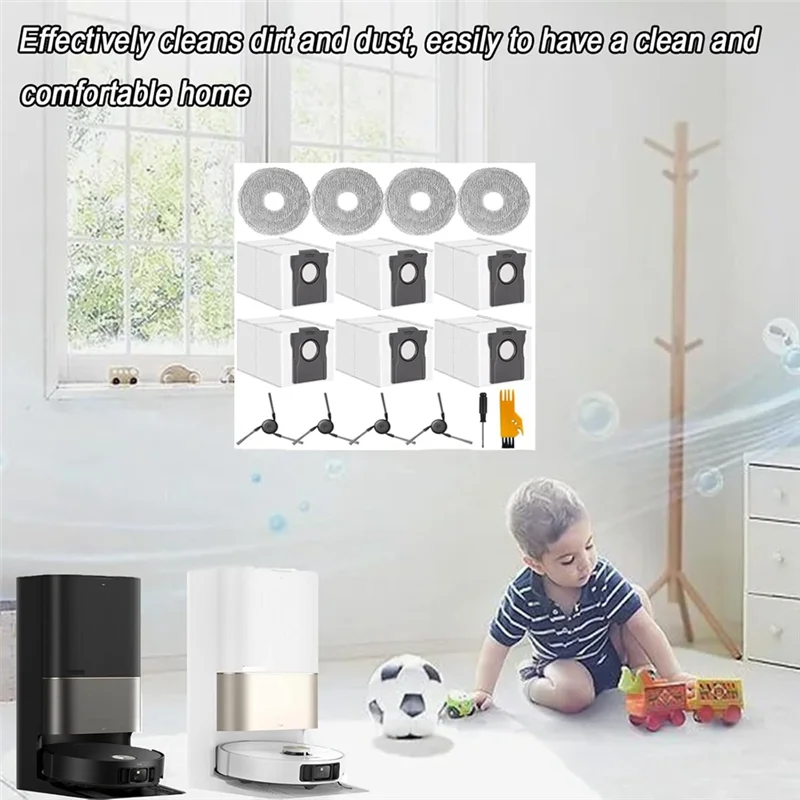 อุปกรณ์เสริมสําหรับ Dreame X50 Ultra เครื่องดูดฝุ่นหุ่นยนต์สําหรับ Dreame X40 Ultra, ถุงเก็บฝุ่น Mop Pads แปรงด้านข้าง