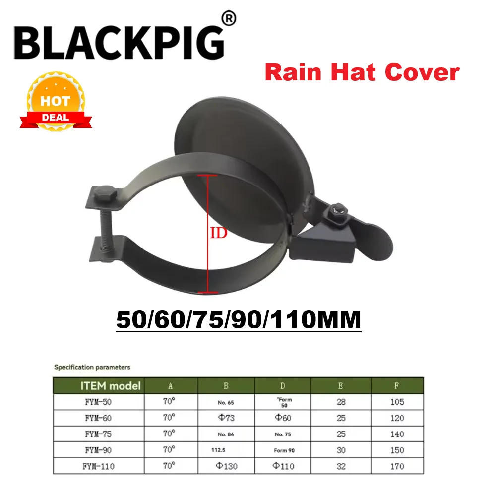 50MM 90MMMM Exhaust Pipe Cover Diesel Generator Exhaust Rain Cap Flapper Muffler Waterproof Chimney Cover Hat 60MM 75MM 110MM