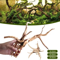 Natural Driftwood Cuckoo Roots Dead-wood Tree Trunk Micro Landscape Creative Reptile Cylinder Fish Tank Ornament Aquarium Decor