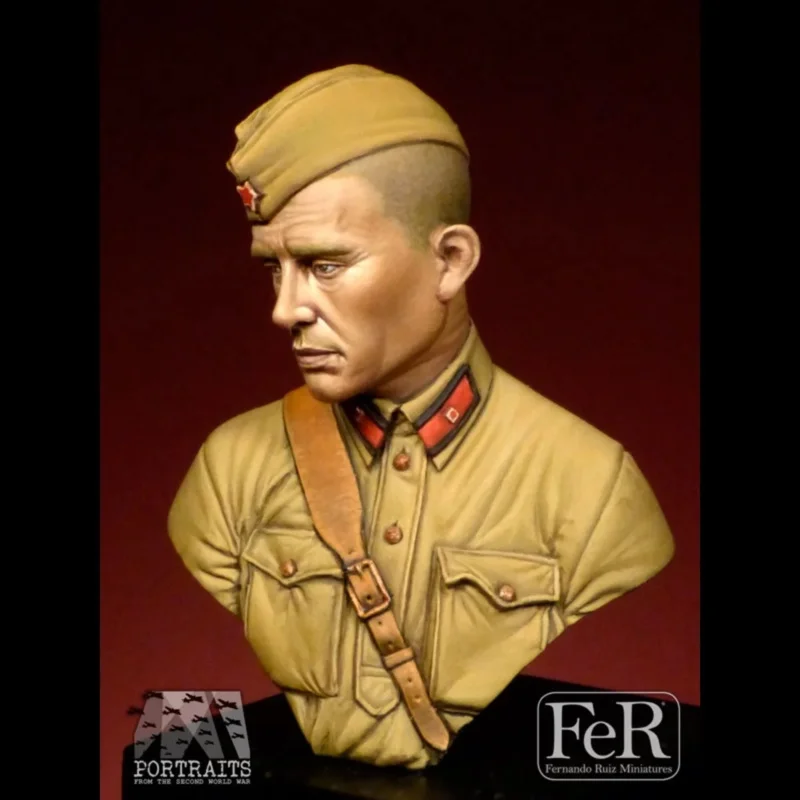 1/16 Resin Bust Model - Lieutenant Barbarossa - Handcrafted Theme, Unassembled & Unpainted Soldier Model