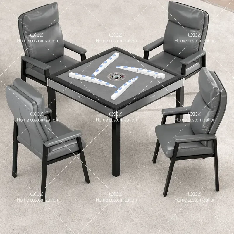 Fully Automatic Mahjong Table Folding Silent Heating Dual Purpose Dining Table Four Leg Electric Mahjong Machine with Auto