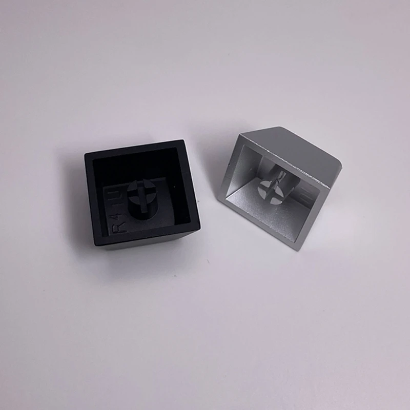 Aluminum Keycap Black/Silver Finish High Durability For Mechanical Keyboard