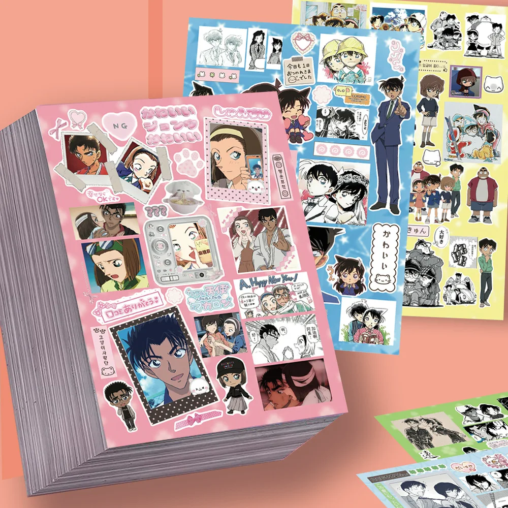 8PCS Detective Conan Anime Stickers Cool Graffiti Decals DIY Decoration Laptop Stationery PVC Waterproof Toys Gift