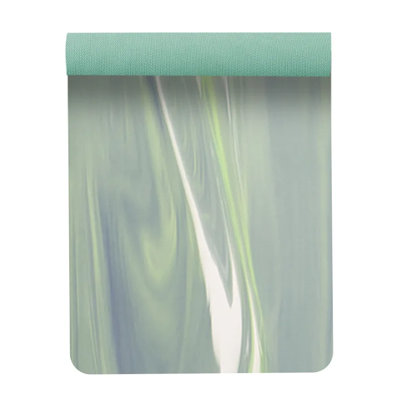 

Lezyan Color Flow Pattern Matte PU Natural Rubber Anti-skid Professional Sport Local Tyrant Yoga Mat Gymnastics Exercise Workout