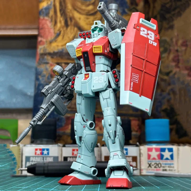 RGM-79 GM 캡틴 모로코 프론트 숄더 캐논 장비 포함 HG 1/144 메카 조립 모델 키트 액션 피규어 소년용 퍼즐 장난감