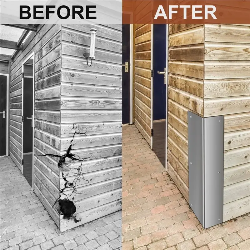 HRBAJ-معدن للفينيل Siding 89 ° واقيات زوايا من الفولاذ المقاوم للصدأ مكونة من قطعتين من شريط إزالة الأعشاب الضارة #5