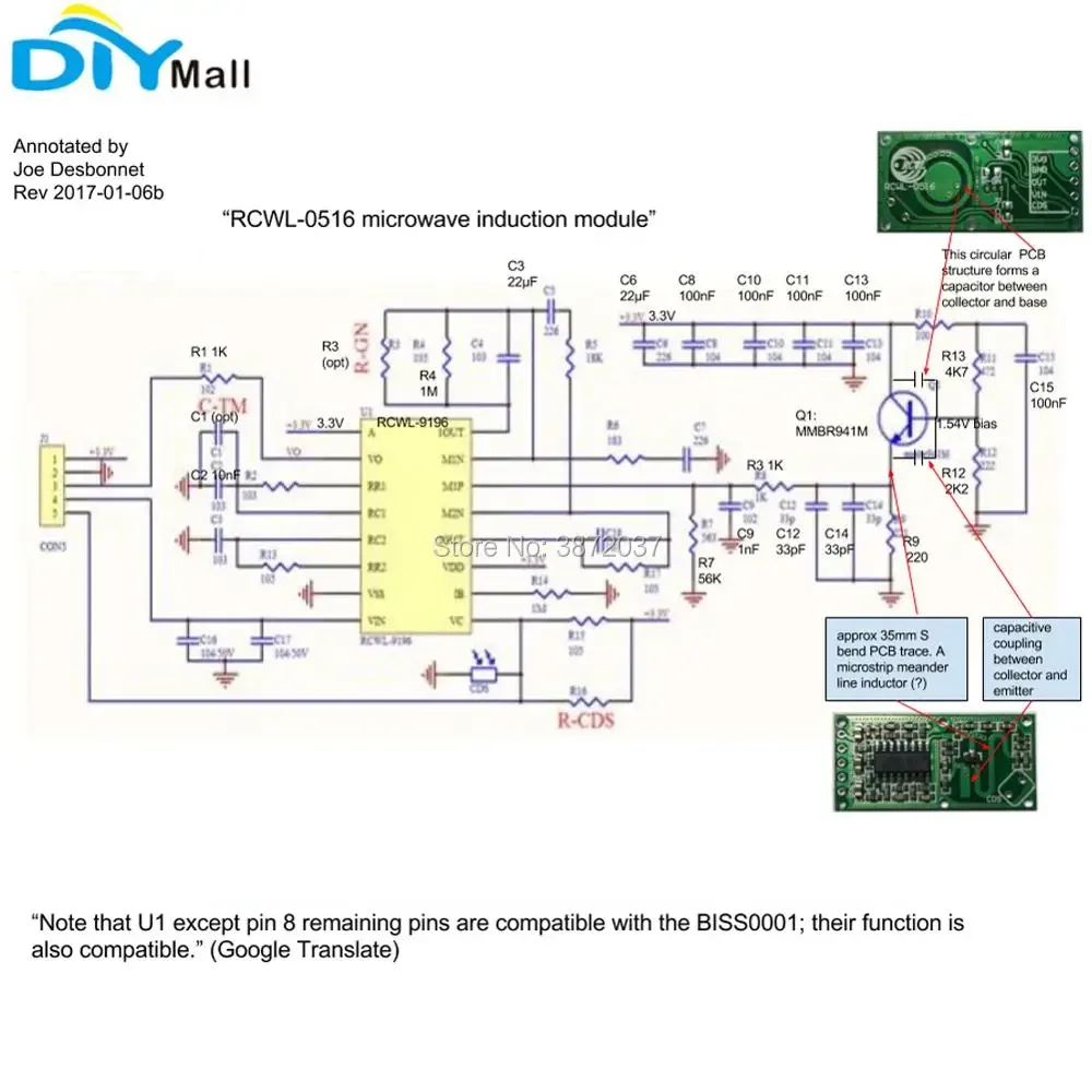 5 pçs/lote RCWL-0516 Módulo Interruptor Sensor de Radar de Microondas Detector de Movimento Do Corpo Humano Indução Board para Arduino