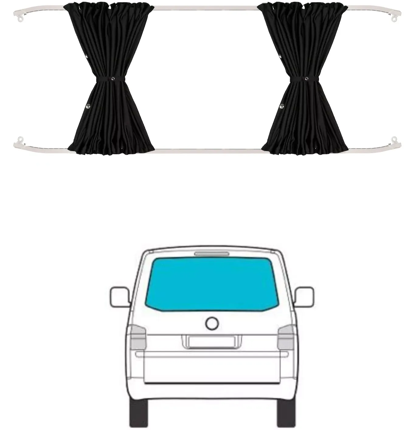 Auto Privacy Verduisteringsvenster Zonnescherm Gordijnen Met Slides Voor Vw Transporter T5 T6 T6.1 Van Reizen Camping Interieur Accessoires