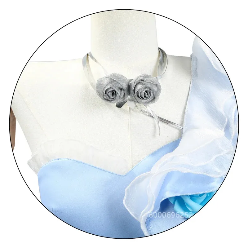 Identity V Demi Bourbon Barmaid Rose Cosplay Costume Role Play Comic with Dress Halloween Party Wigs Animation Prop XS-XXXL