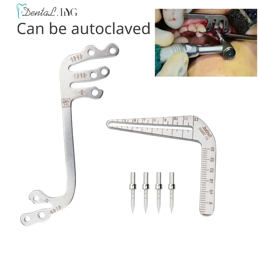 Dental Implant Guide Set Oral Planting Locator Positioning Guide Drilling Positioning Ruler Angle Ruler Implant Tools Dentist