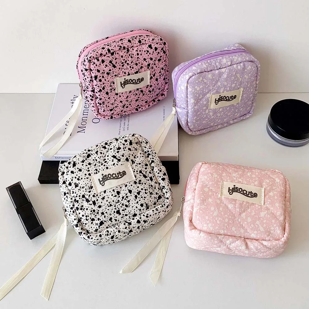 

Splash-ink Pattern Korean Ins Storage Bag Makeup Brush Bag Wash Pouch Cotton Cloth Coin Purse Card Stationery Storage
