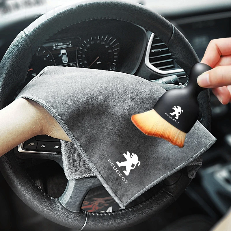 Car Cleaning Brush Car Microfiber Cloth Wash Towel necessary Set For Peugeot 408 4008 308 3008 2008 5008 508 106 107 208 301 407