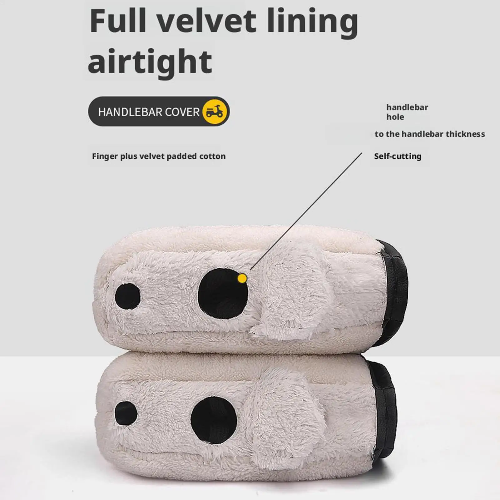 

Snowmobile Handlebar Muffs PU Leather Reflective Comfortable Windproof Winter ATV Muffs Thermal Handlebar Gloves For Men Women