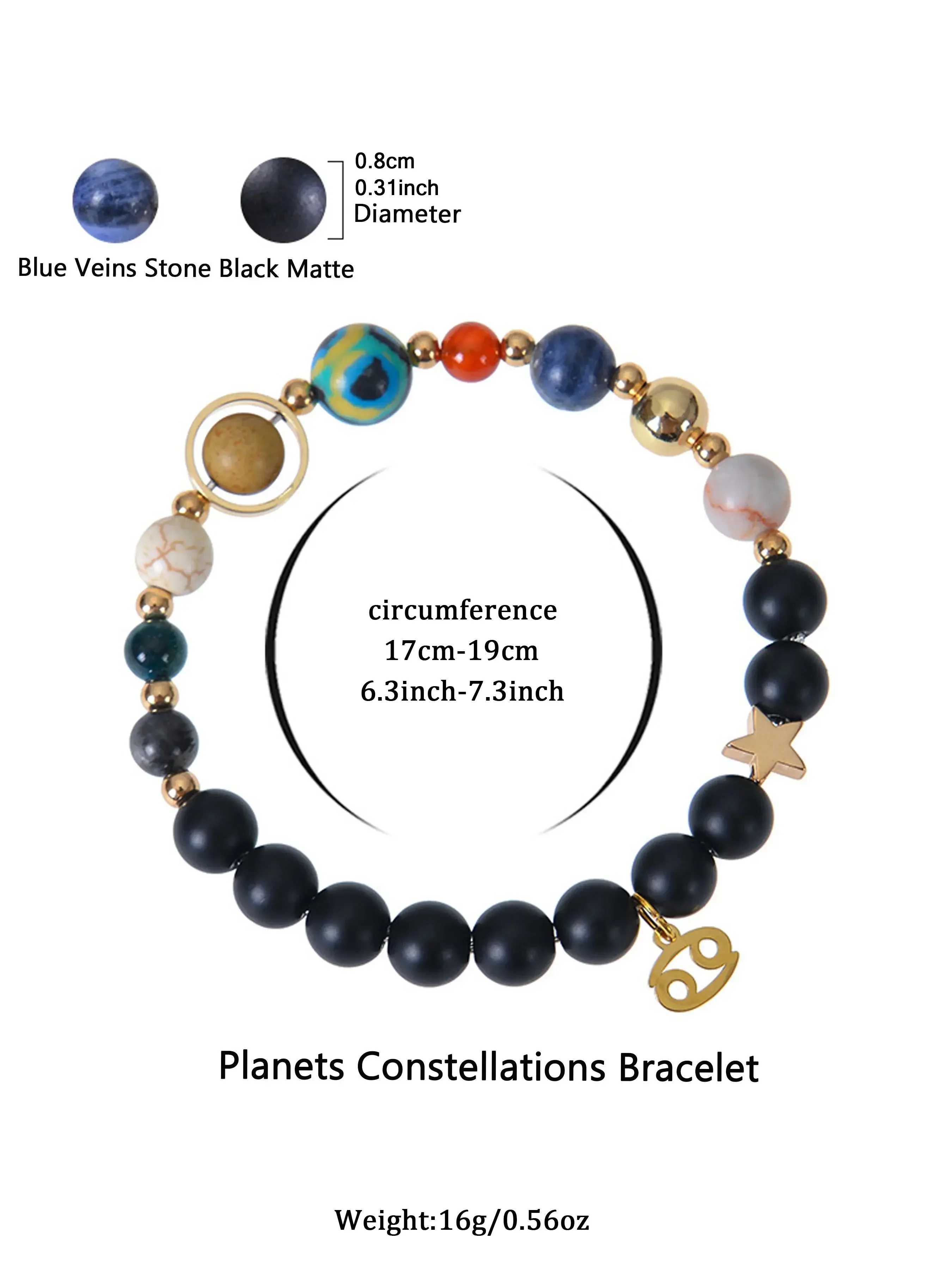 Zodiac Beaded High Quality Crystal Bracelet for Men & Women, Exquisite Trendy Beaded Bracelets, Fashion Jewelry Gift Idea, Trendy Versatile Accessory, Perfect Birthday Present