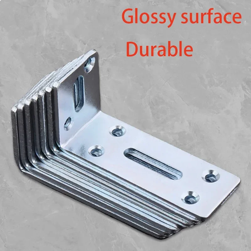 1/2/4Pcs Stainless Steel L-shaped Corner Code 90 Degree Right Angle Fixed Bracket Connector Furniture Bed Frame Cabinet Support